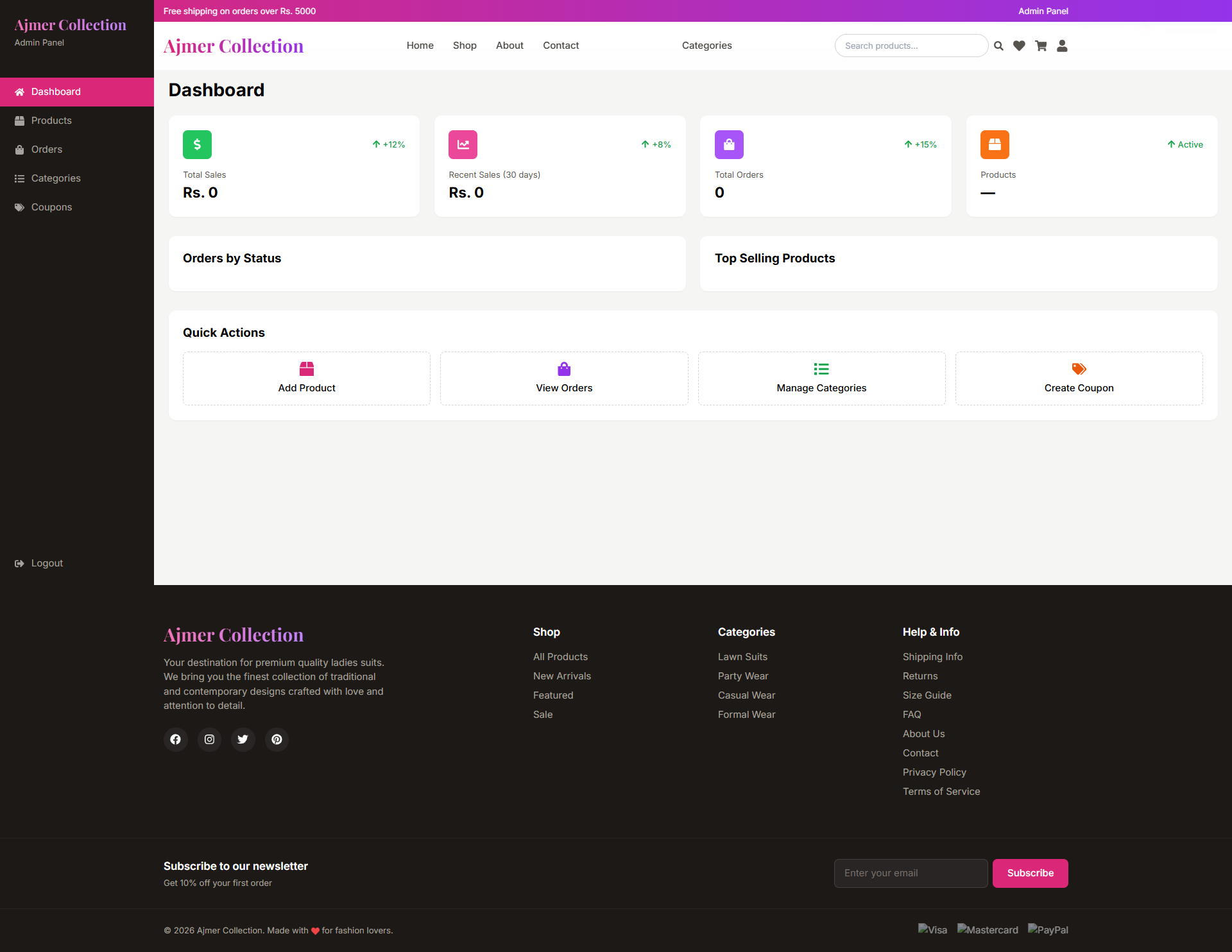 Admin Dashboard