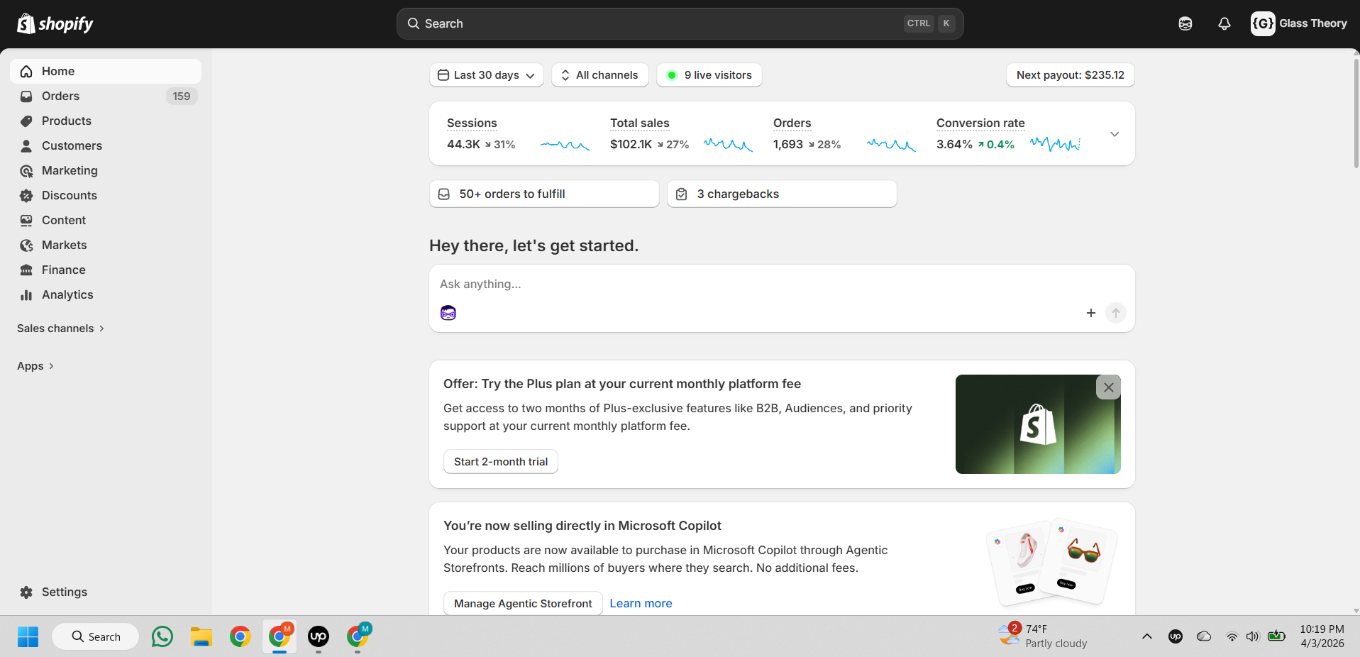 GlassTheory Dashboard